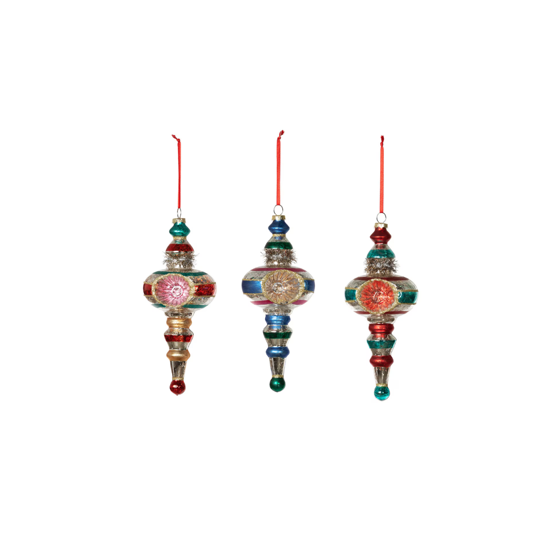 RETRO BALL FINIAL ORNAMENT