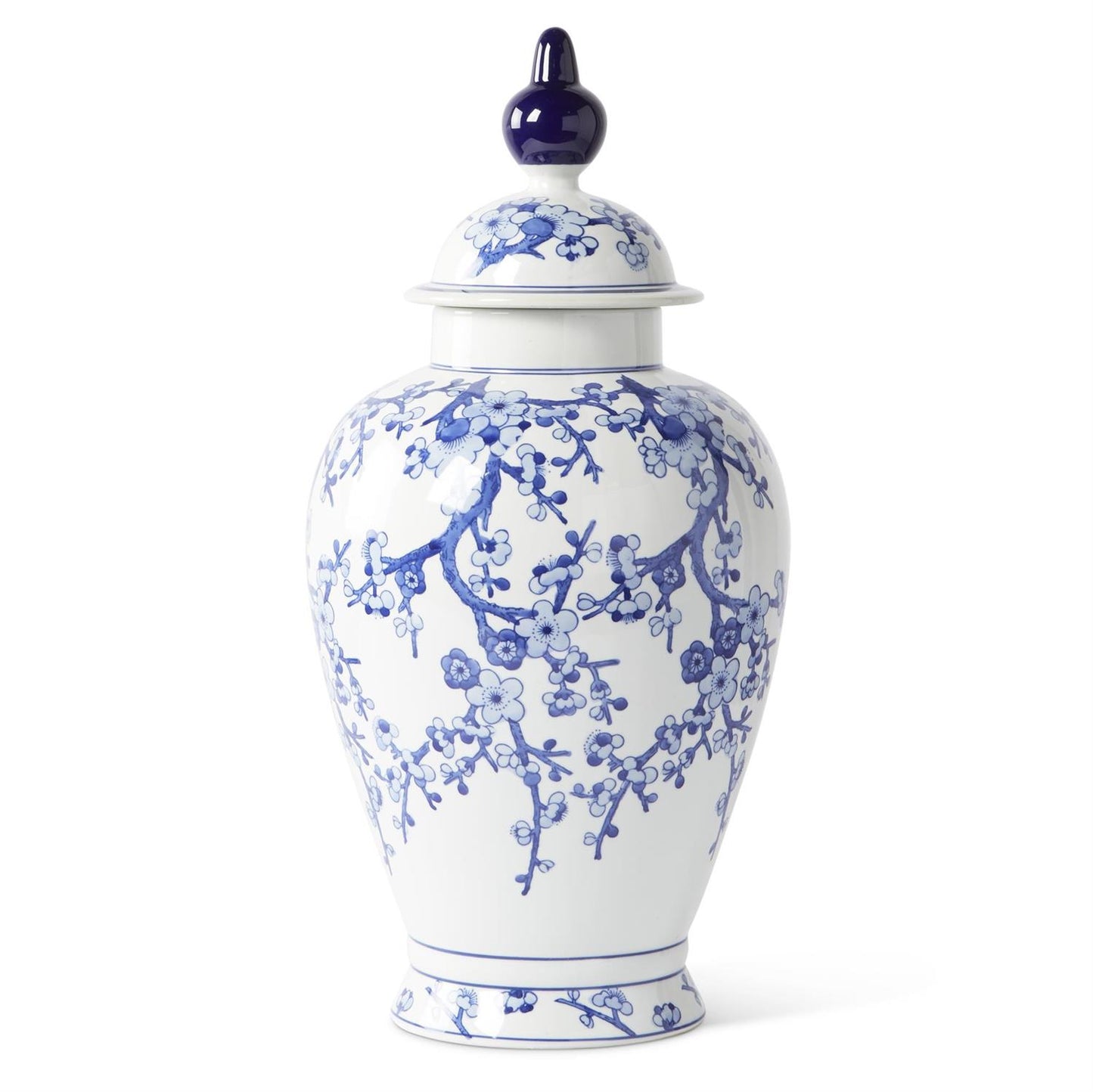 CHINOSERIE URN WITH LID
