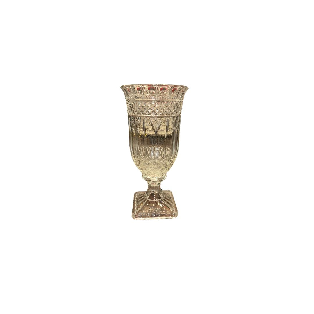 ETCHED GLASS VASE