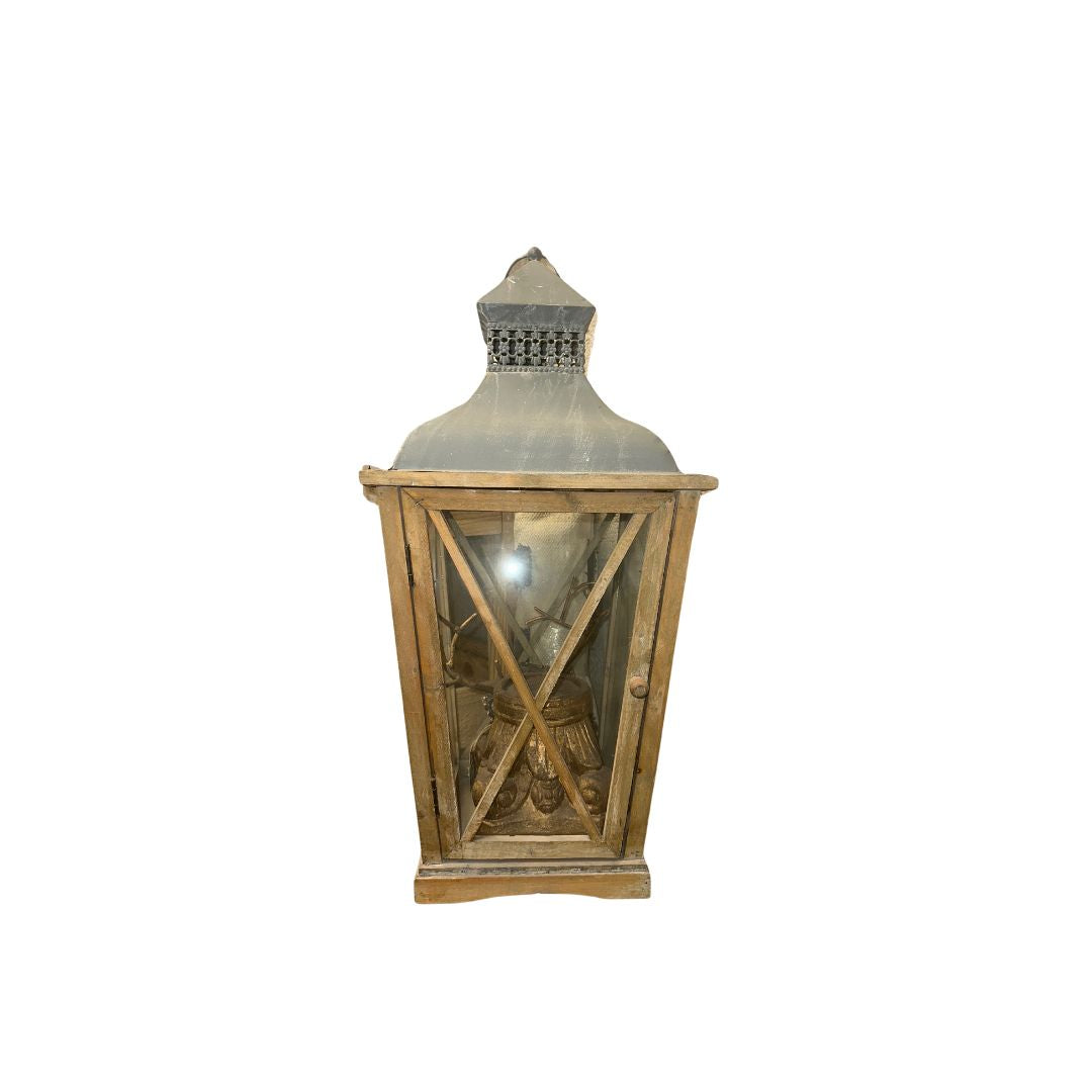 LANTERN WITH METAL TOP