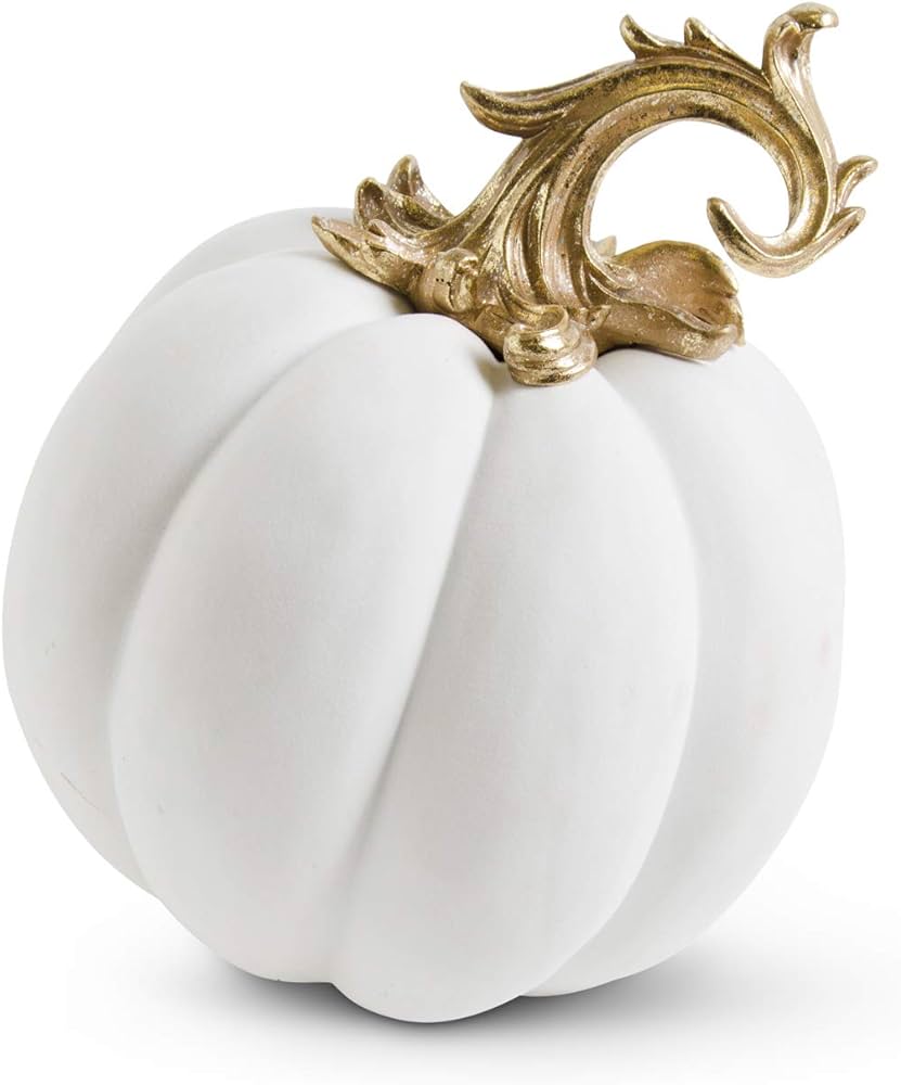 WHITE VEVLET PUMPKIN