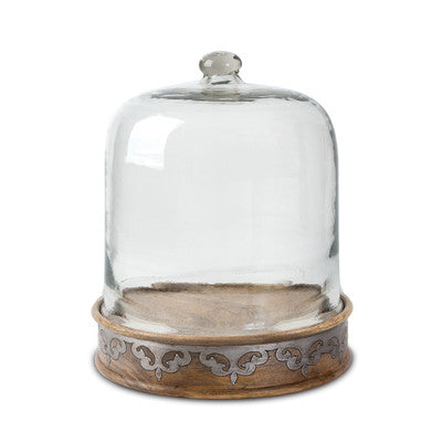 WOOD AND METAL CAKE STAND