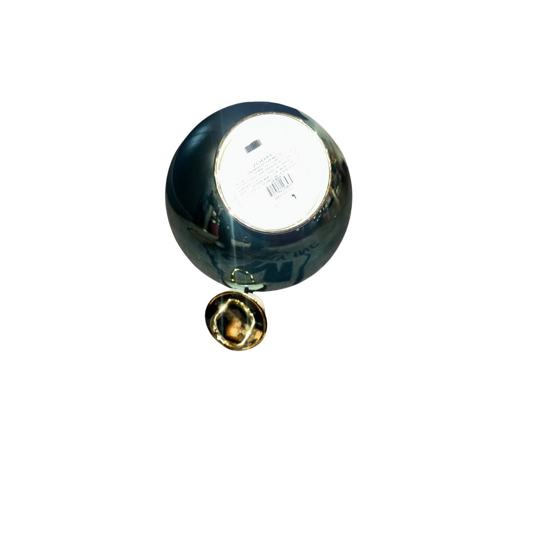 GLASS BLUE LIGHT UP ORNAMENT