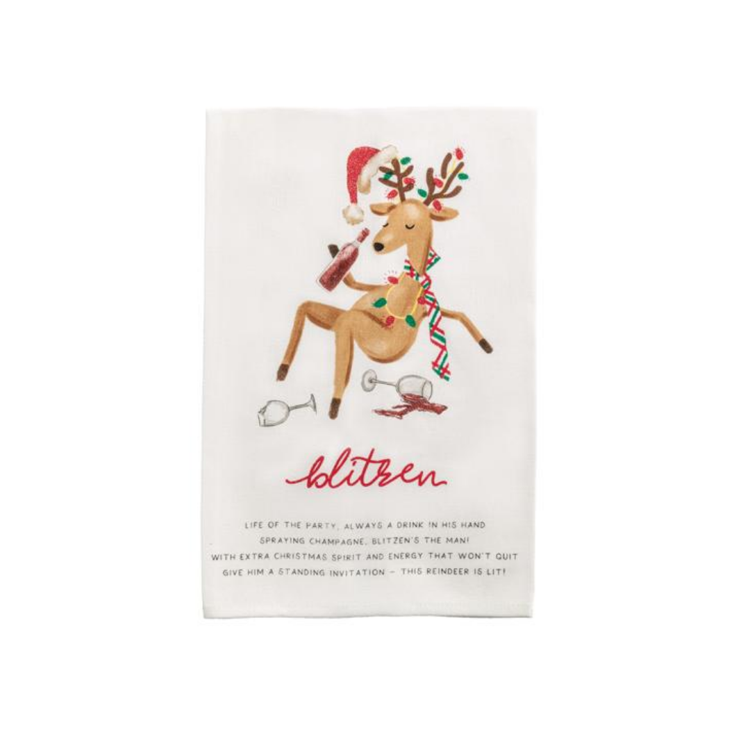 REINDEER TEA TOWEL