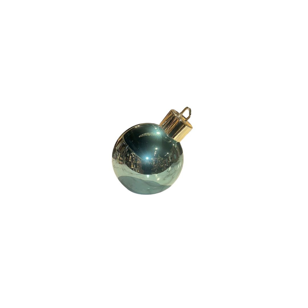 GLASS BLUE LIGHT UP ORNAMENT