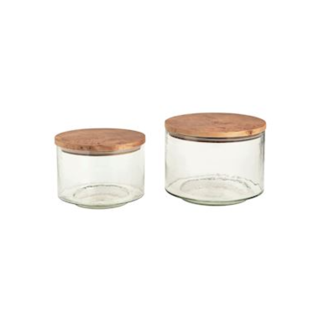 BURL WOODEN CANISTER