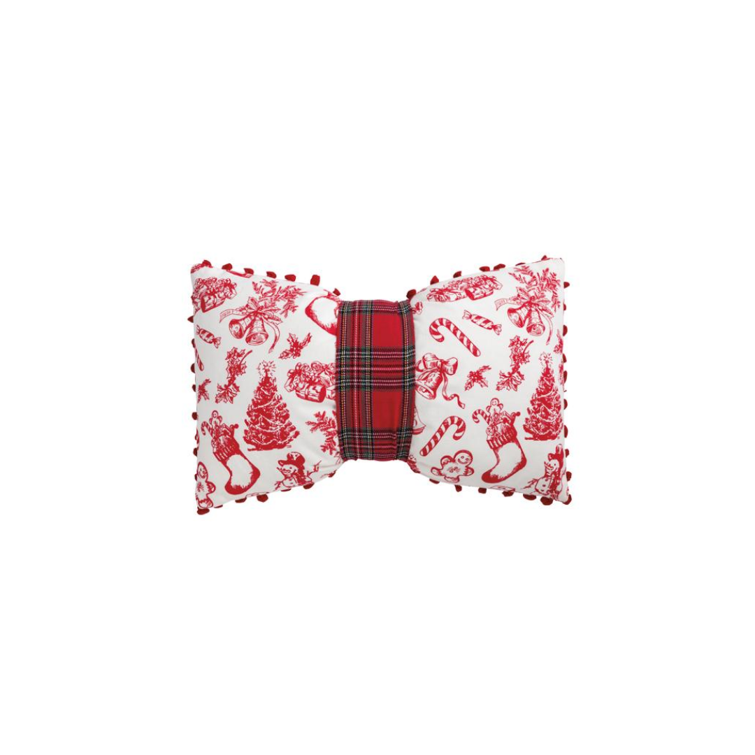 TARTAN TOILE BOW PILLOW