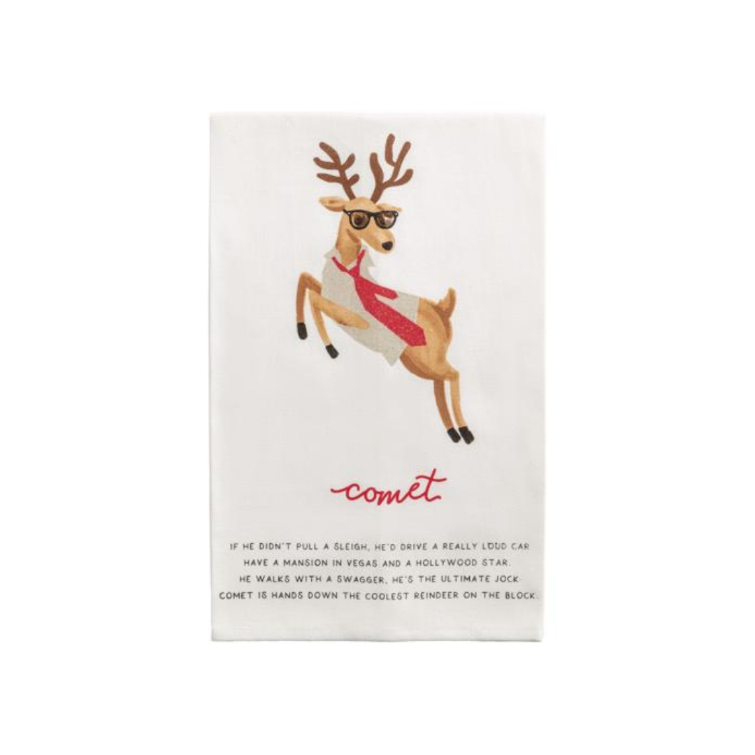 REINDEER TEA TOWEL
