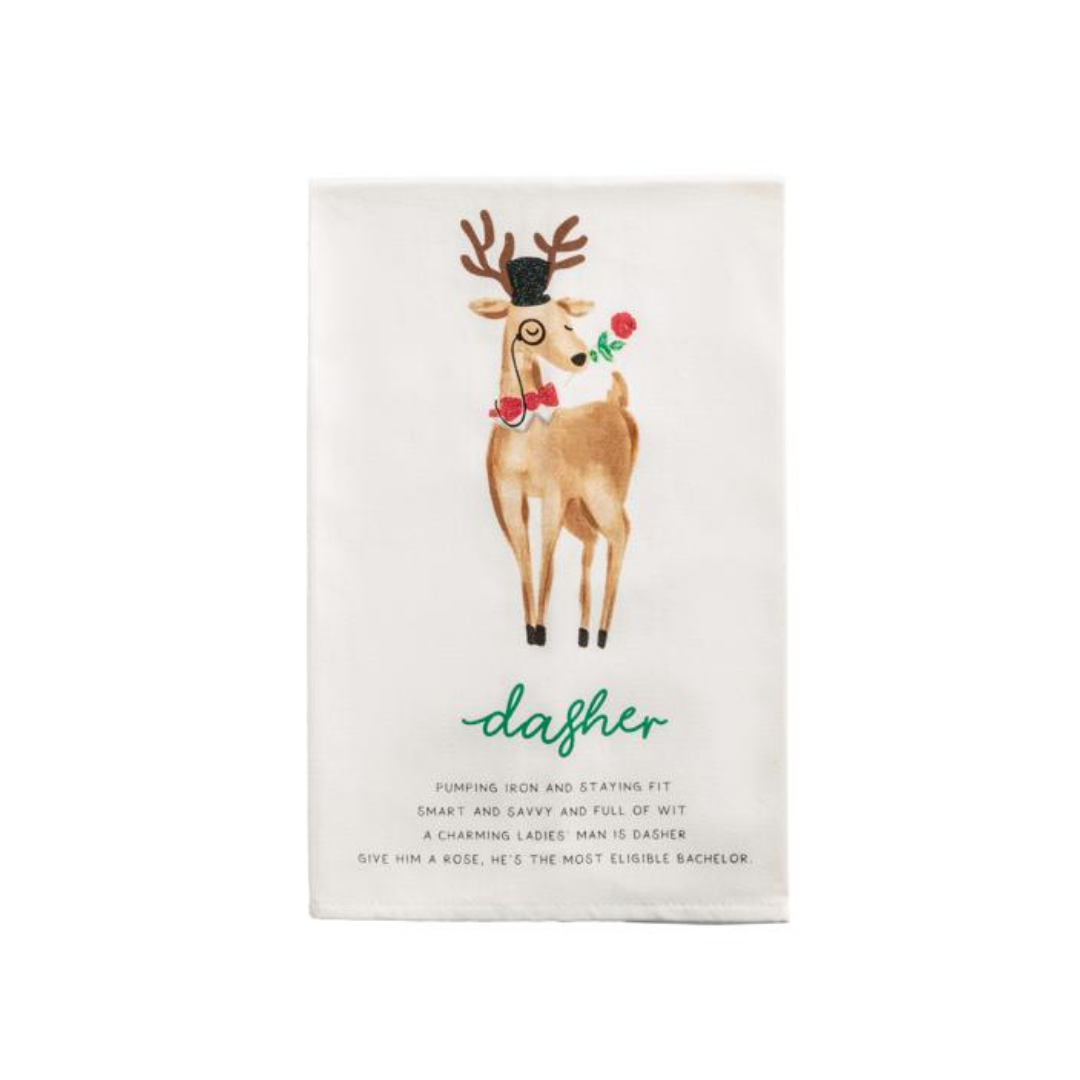 REINDEER TEA TOWEL