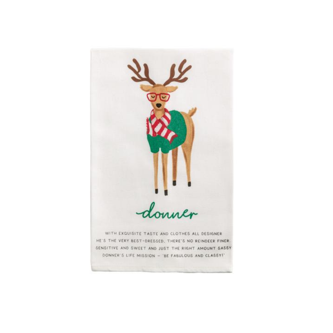 REINDEER TEA TOWEL