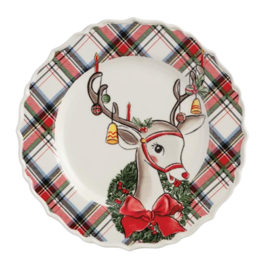 TARTAN RIM SALAD PLATES