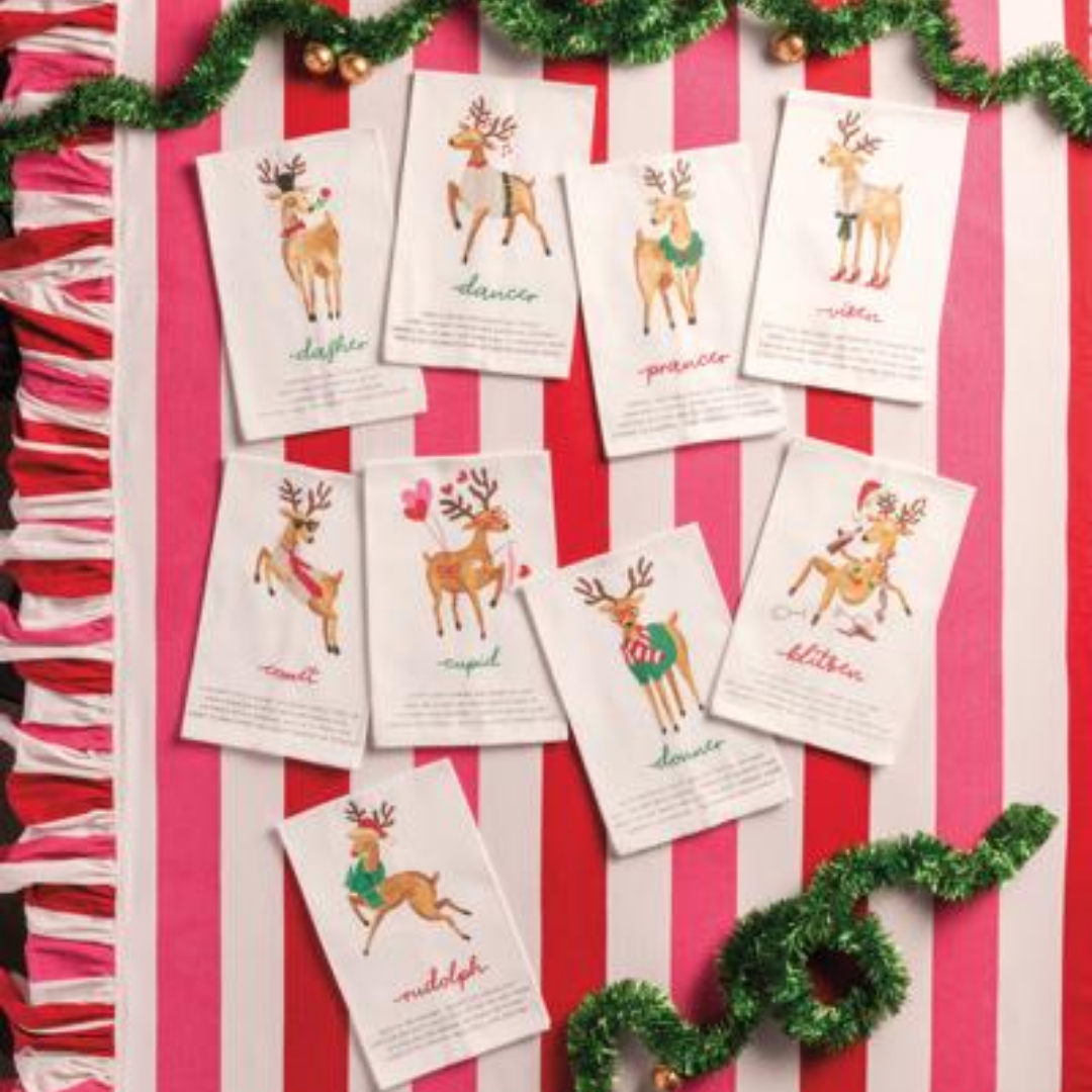 REINDEER TEA TOWEL