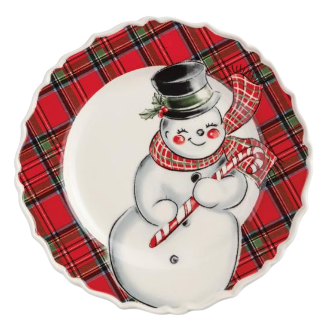 TARTAN RIM SALAD PLATES
