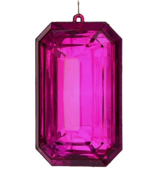 EMERALD CUT GEM ORNAMENT