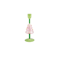 CHRISTMAS GLASS TAPER HOLDER