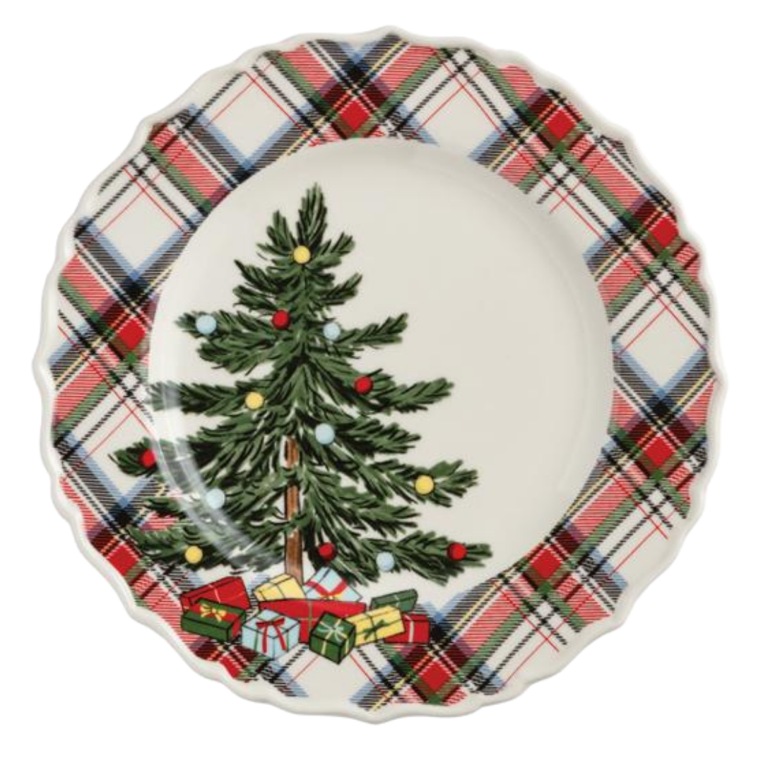 TARTAN RIM SALAD PLATES