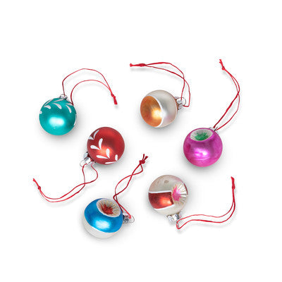 MINI GLASS REFLECTOR BALL ORNAMENT SET