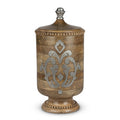 WOOD AND METAL DECANTER