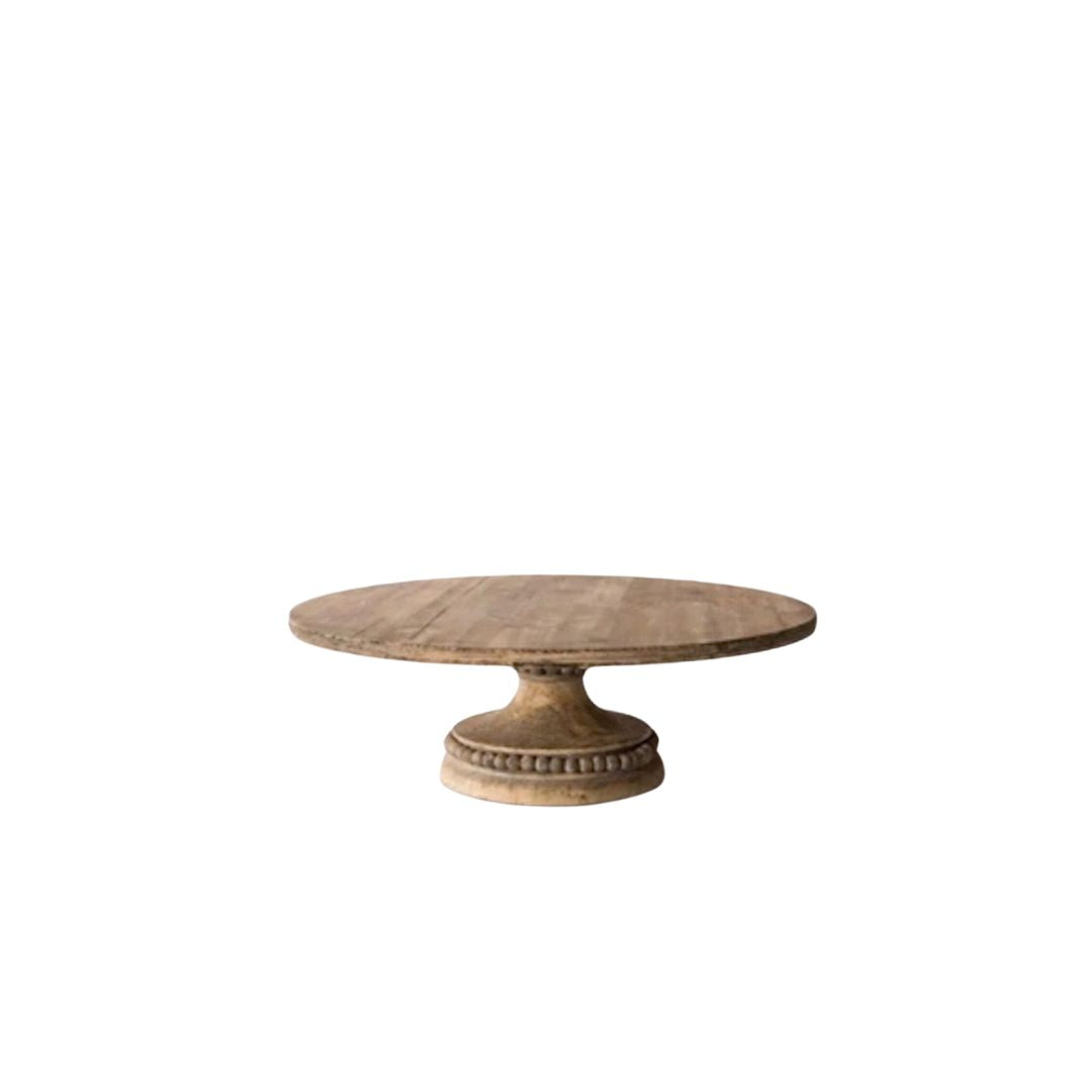 WOOD ROUND CAKE PLATE