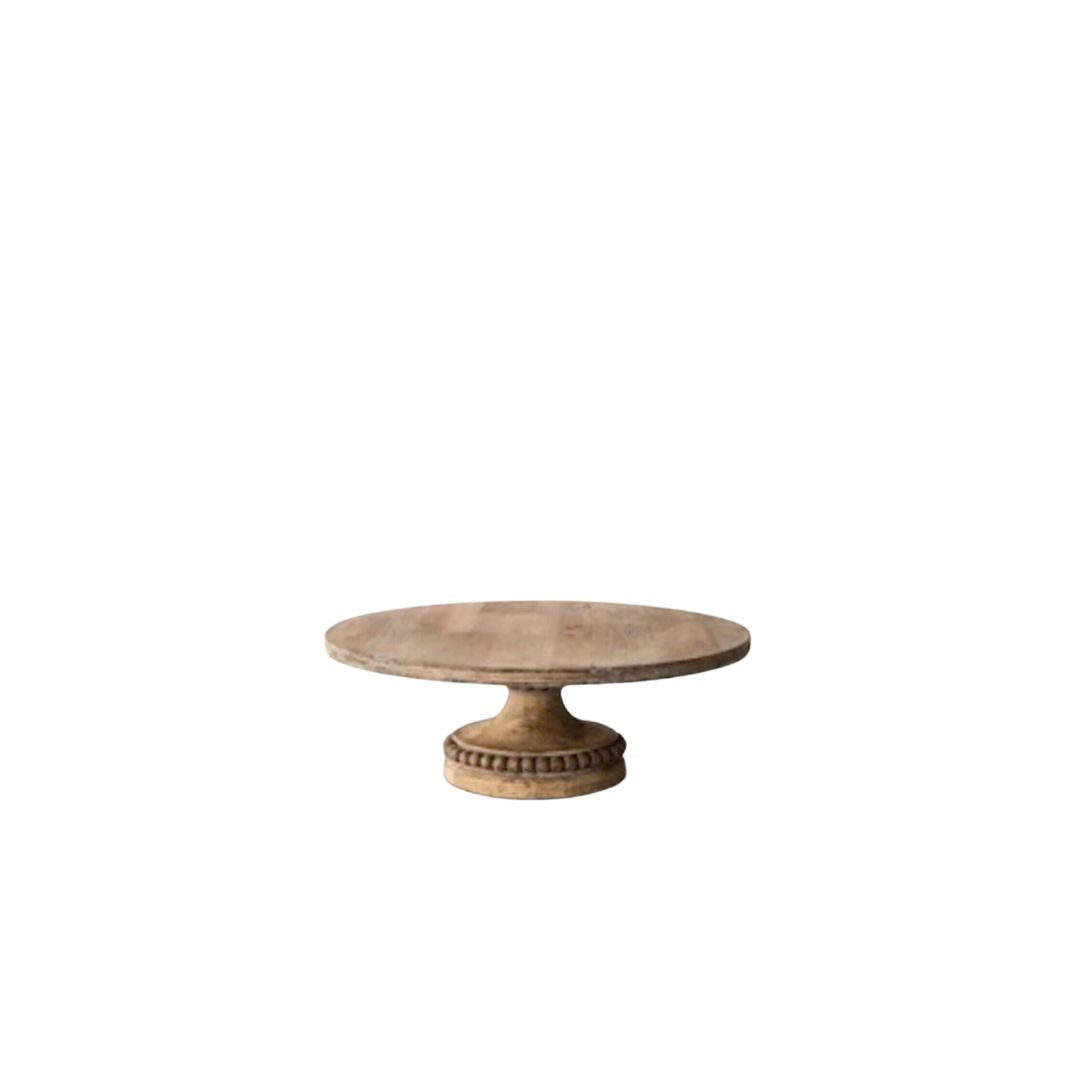 WOOD ROUND CAKE PLATE