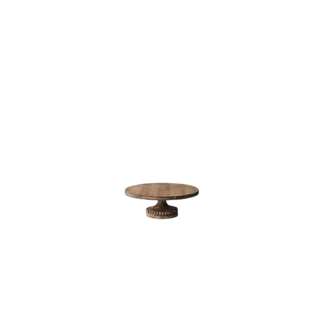WOOD ROUND CAKE PLATE