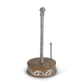 WOOD AND METAL PAPER TOWEL HOLDER